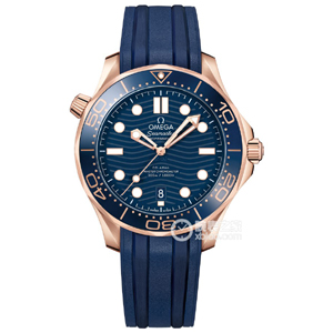 VS厂欧米茄全玫瑰金蓝盘海马300米复刻表210.62.42.20.03.001