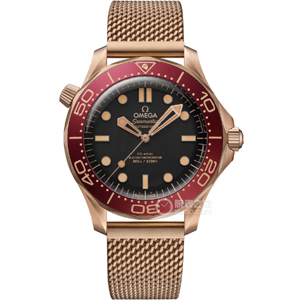 VS厂欧米茄复古黑面青铜金无暇海马300米210.90.42.20.01.003